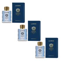 Kit 3 Perfume Amber King La Rive Eau de Toilette Mas. 100ml