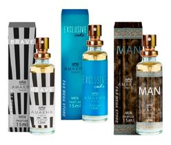 Kit 3 Perfume Brave Exclusive Code Man Masculino Amakha