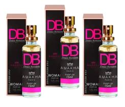 Kit 3 Perfume DB Feminino Amakha Paris Bolso Bolsa Kit 3 Perfume DB Feminino Amakha Paris Bolso Bolsa