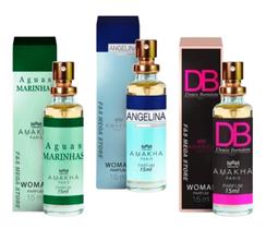 Kit 3 Perfume Feminino Amakha Aguas Marinhas Angelina Db