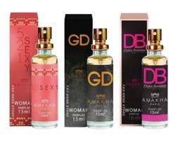 Kit 3 Perfume Feminino Amakha Paris 521 Sexy Gd Db