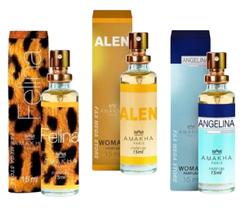 Kit 3 Perfume Feminino Amakha Paris Felina Alen Angelina Kit 3 Perfume Feminino Amakha Paris Felina Alen Angelina
