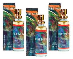 Kit 3 Perfume Fire Men Masculino Amakha Paris Bolso Bolsa