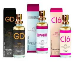 Kit 3 Perfume Gd Euphoric Clo Feminino Amakha Paris Bolsa