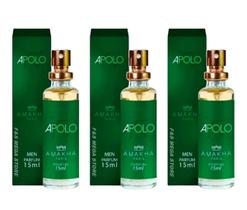 Kit 3 Perfume Masculino Amakha Paris Apolo Verde