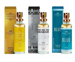 Kit 3 Perfume Masculino Amakha Paris Fortune 521 Men Blue Kit 3 Perfume Masculino Amakha Paris Fortune 521 Men Blue