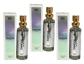 Kit 3 Perfume Masculino Famous For Him Amakha Paris 15Ml