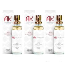 Kit 3 Perfumes AK Woman Amakha Paris 15 ml