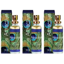 Kit 3 Perfumes Attractive Amakha Paris 15ml feminino