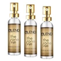 +Kit 3 Perfumes Blend 15 ml Feminino The One Love - Blend Brasil