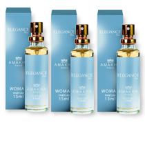 Kit 3 Perfumes Elegance Blue Amakha Paris 15ml