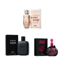 Kit 3 Perfumes Importados I-scent Be Beautiful Dublin Ebon 100ml