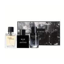 Kit 3 Perfumes Masculinos Jean Miss Amadeirados Aroma Natural e Duradouro Presente Ideal