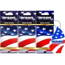 Kit 3 Perfumes Pra Carro Cheirinho Areon American Dream