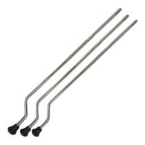 Kit 3 Pés de Surdo Noah Kit Metal Cromado 47cm Pés Borracha