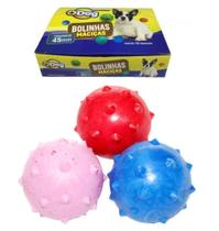 Kit 3 Pet Brinquedo Mordedor Bola Maciça Cravo Cão e Gato