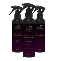 Kit 3 pet society fluido desembaracador 240ml