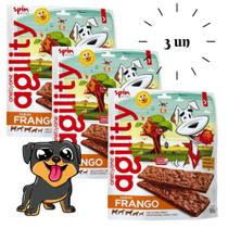 Kit 3 Petisco Agility Beef Spinpet Sabor Frango Cães 150g