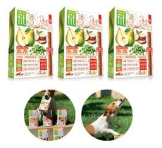 Kit 3 Petisco Fit Pet Pera Mandioca Ervilha 50g Spin