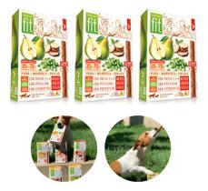Kit 3 Petisco Fit Pet Pera Mandioca Ervilha 50g Spin