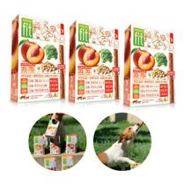 Kit 3 Petisco Fit Pet Pêssego Brócolis Grão De Bico 50g