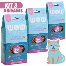 Kit 3 Petisco Gourmet Gato 100% Natural Peixe com Catnip 30g