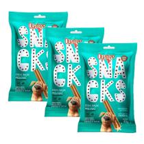Kit 3 Petisco Quatree Snacks Sticks Sabor Menta para Cães Raças Pequenas