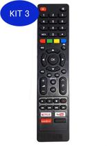 Kit 3 Philco Controle R.Tv Netflix/Youtube/Globo Play Sky-9028