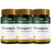 Kit 3 picnogenol pinus pinaster aiton 60+7 cápsulas pele - Sidney Oliveira