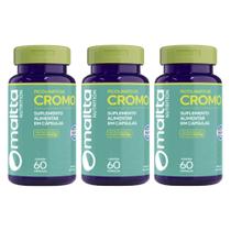 Kit 3 Picolinato de Cromo 3x60 Cápsulas Maltta