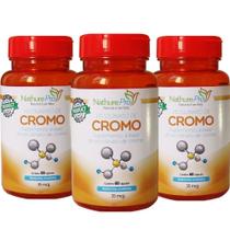 Kit 3 Picolinato De Cromo 60 Cápsulas 35mcg - NathurePro