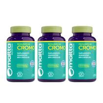 Kit 3 Picolinato de Cromo Suplemento 120 Cápsulas - Maltta
