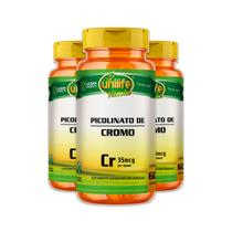 Kit 3 Picolinato de Cromo Unilife 60 cápsulas