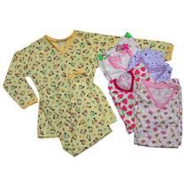 Kit 3 Pijama Infantil Inverno Longo Menina Calça Infanto Juvenil - Empório da Roupa