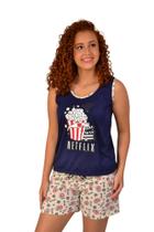 KIT 3 Pijamas Feminino Baby Doll Camiseta Malha Atacado