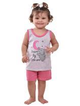 Kit 3 Pijamas Infantil Curto Unissex Estampado Manga Curta