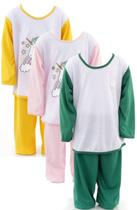 Kit 3 Pijamas Longo Juvenil Menina