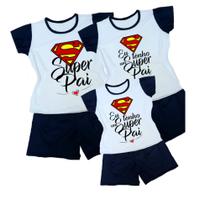 Kit 3 pijamas presente dia dos pais 1 adulto + 2 infantil - Tania Almeida