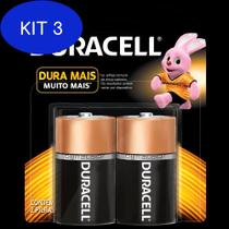 Kit 3 Pilha Duracell D2 Com 2 Un