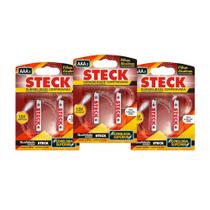 Kit 3 Pilha Steck Alcalina Aaa 2pcs Blister - Total 6 Pilhas