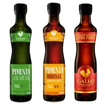kit 3 Pimenta Gallo Tipo Unico Extra Forte Jalapeno 50ml