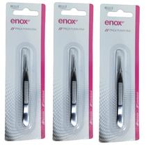 Kit 3 Pinça Ponta Fina 675 - Enox