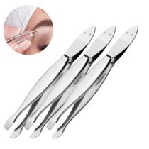 KIT 3 Pinça Ponta Reta para Sobrancelha Depilatoria Pelos