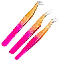 Kit 3 Pinças Alta Precisão Extensão De Cílios Volume Russo Kit 3 Pinças Alta Precisão Extensão De Cílios Volume Russo