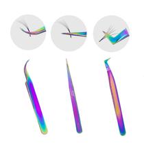 Kit 3 Pinças Furtacor para Extensão de Cílios Fio A Fio Kit 3 Pinças Furtacor para Extensão de Cílios Fio A Fio