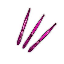 Kit 3 Pinças Nzx Aço Inox Alta Precisão Profissional