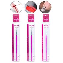 Kit 3 Pincéis De Unha Decoração Monofil 0000, Arte Sedução