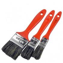 Kit 3 pincéis para pintura com cabo plástico de alta resistência