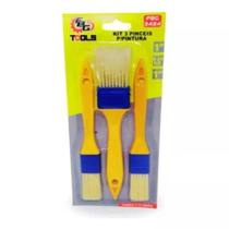 Kit 3 Pincéis Para Pintura Obras Em Construção Básico E Útil 3424 - fbg