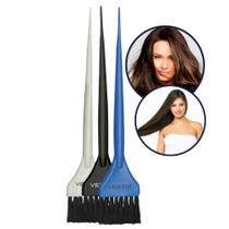 Kit 3 Pinceis para Tintura de Cabelo Pincel de Salão Profissional Vertix